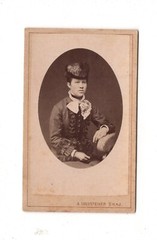 A. Obersteiner CDV Photo Fine Lady with Hat + Dedication – Graz 1870s