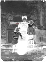 Plate Glass Photo Antique Negative Black and White 3 1/2×4 11/16in Mother