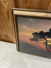 Nature Photography Print -Vintage Picture of Tree in Sunset 19” H x 22” L