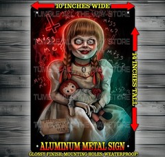Annabelle Doll Horror Movie Metal Sign Wall Art 10″ x 14″