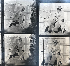NEWLY FOUND Hendrickson PHOTO Contact Sheet Proof & Negs JUST A COWBOY & HIS DOG