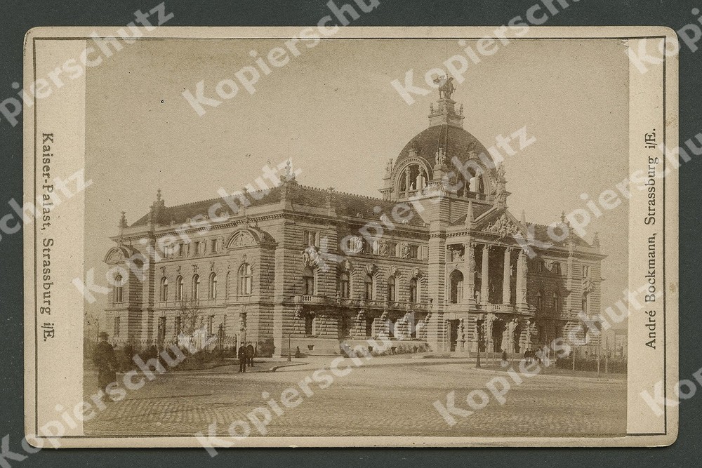 orig Fotos Bockmann Kaiserpalast Straßburg Elsaß Architektur Neorenaissance 1889