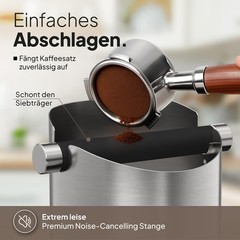 Knock-off container for portafilter made of high-quality stainless steel stable robust…