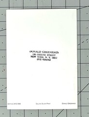 Donald Greenhaus (1941-2007) Art Announcement Card 1997
