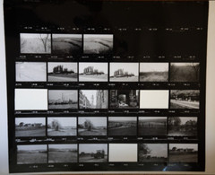 Photo Print Large Contact Sheet 1980 Various Views Normandy 40X50cm