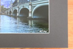 LONDON Art Print Big Ben Westminster Bridge Signed Photograph Art Print Matted