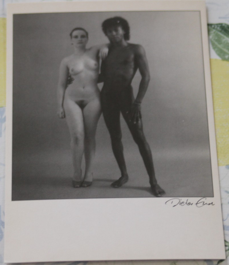 Photo postcard art nude black + white 2 dieter end woman girl boy photography AM