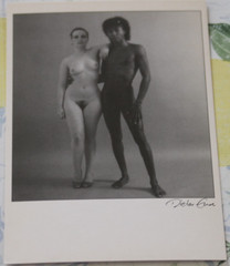 Photo postcard art nude black + white 2 dieter end woman girl boy photography AM
