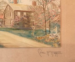 Charles R Higgins (1893-1980) The Old Farmhouse Hand Colored Platinum Photo VTG