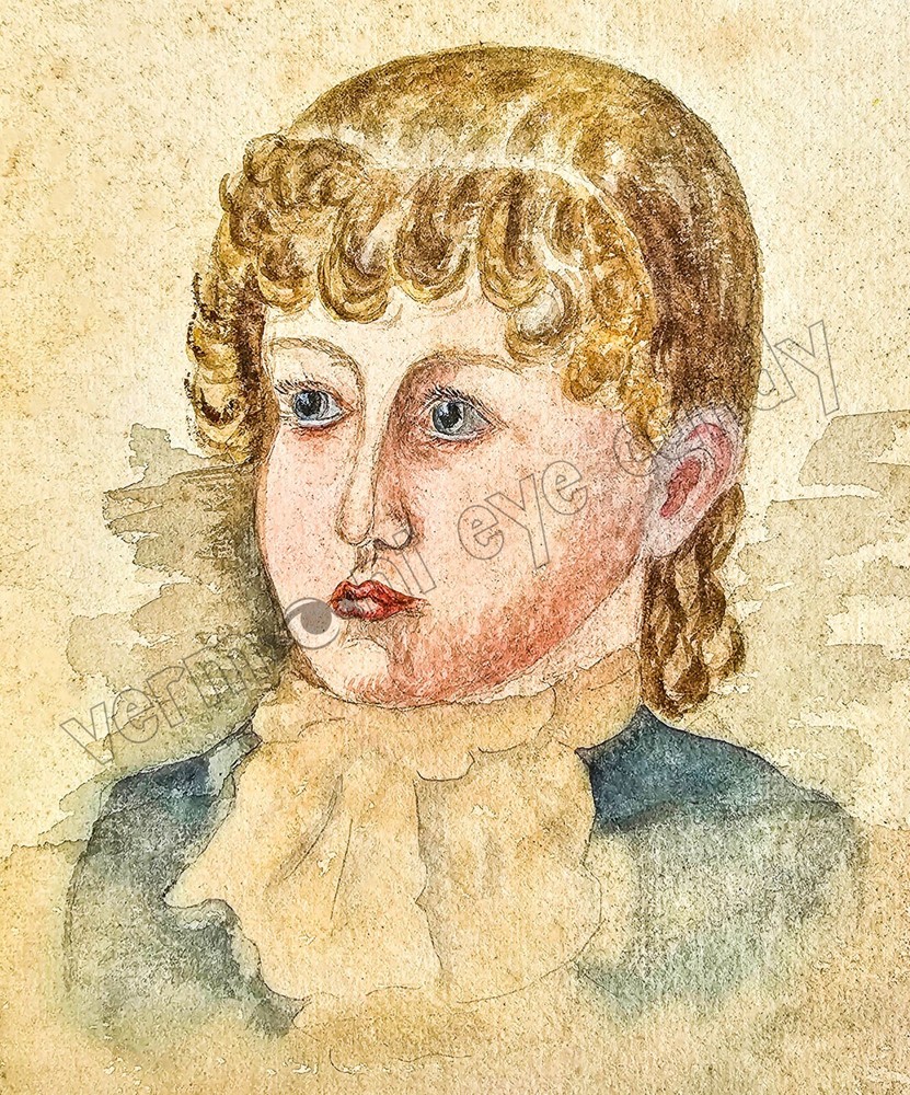 Victorian Woman Portrait Curly Blonde Instant DIGITAL Print at Home Wall Art