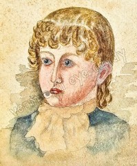 Victorian Woman Portrait Curly Blonde Instant DIGITAL Print at Home Wall Art