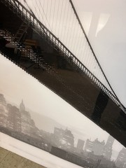 Brooklyn Bridge Plexi-Mount Black And White Photograph 87 X 58 1/2 Inches