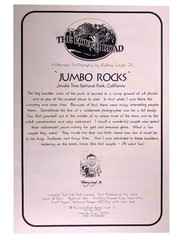RODNEY LOUGH JR. JUMBO ROCKS – THE LOUGH ROAD WILDERNESS COLLECTION FRAMED / MAT