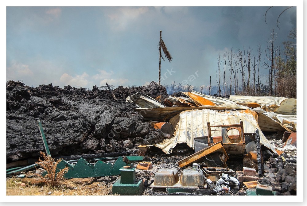 2018 Lava Destroyed Home Kīlauea Volcano Silver Halide Photo
