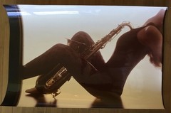 vintage 1989 Monarch Publications Purple Passion sexy saxophonist model poster
