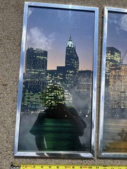 Vintage Brooklyn BRIDGE World Trade Center 3 Piece Cityscape PHOTO ART Skyline