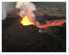 2018 Kilauea Volcano Fissure 8 Lava Fountain And Flow Silver Halide Photo