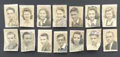 Texana / Group of 14 Photos Carrollton High School 1941-1942 Junior Class