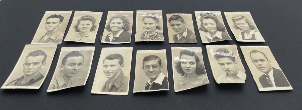 Texana / Group of 14 Photos Carrollton High School 1941-1942 Junior Class