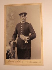 Dresden – 1902 – Oswald Menzel as Soldier in Uniform – Regiment? / CDV