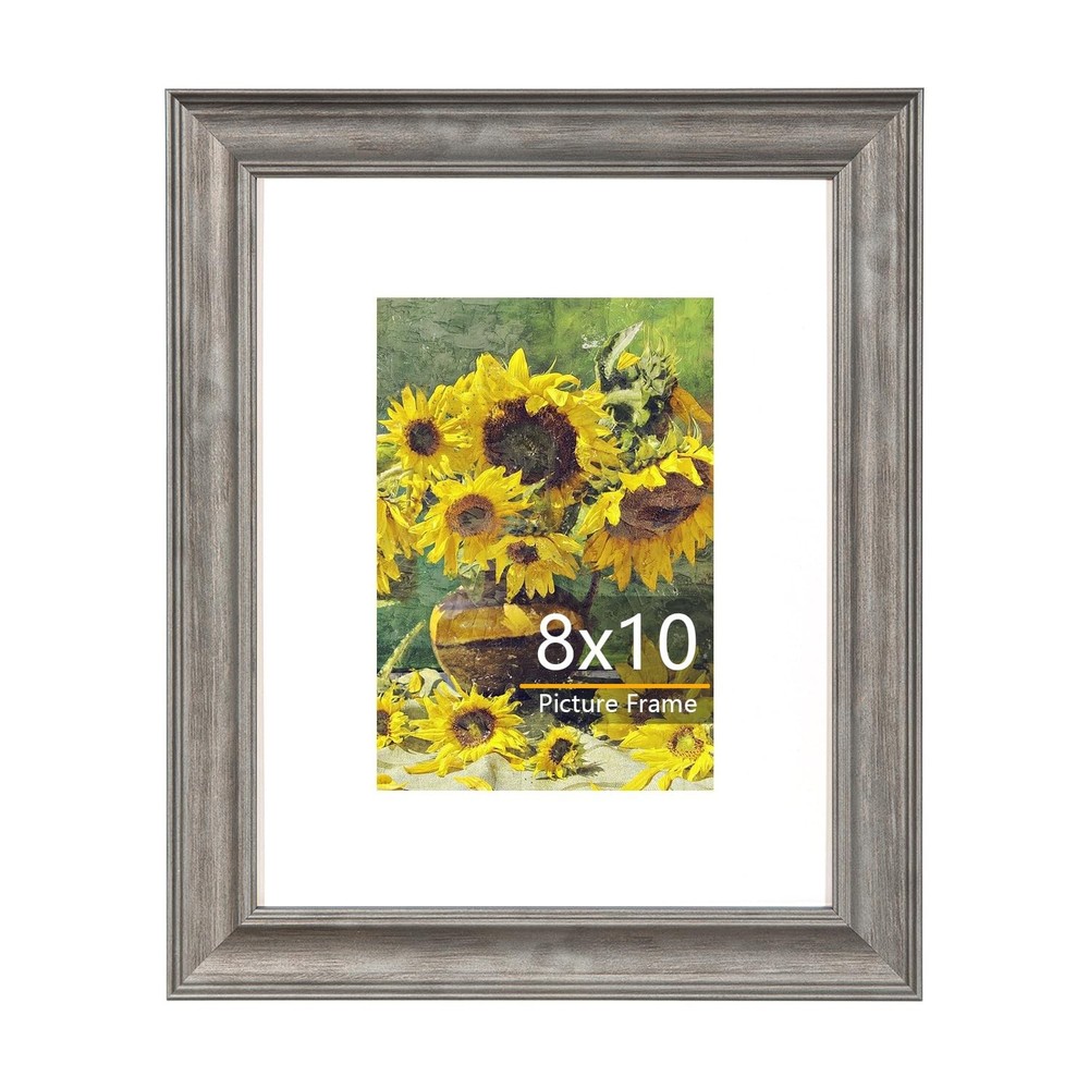 YOUNG POONG 8×10 Picture Frame，Display Pictures 5×7 with Mat or 8×10 With