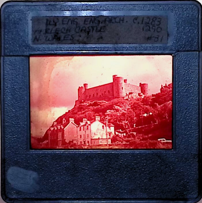 Vintage Art History Slide Photo Castle image on historical art presentation