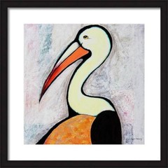 Pelican Portrait 5 12″x12″ Fine Art Print, Bird Art