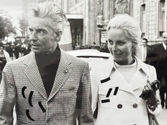 27x21cm Genuine Archive Photo Daniel Angeli 1965 Herbert von Karajan + Woman in Paris