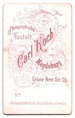 Photograph Carl Koch, Magdeburg, Grüne Arm-Str. 14, middle-class gentleman with lo
