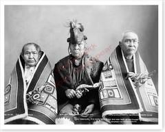Native American Head-Men Of Kak-Von-Tons Of Chilkat Tribe Silver Halide Photo