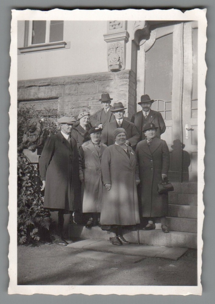 Photo 3x well-heeled family Herzel photo Hann. Coins 1940s (F1224)