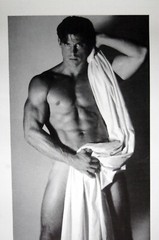 HANDSOME, CLASSIC, STATUESQUE MALE MODEL PHOTO – ’90s SWISS POSTER, GAY INTEREST