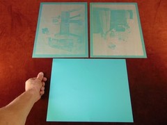 3 HENDRICKSON Metal Art Prints 1970s COUNTRY KITCHEN Wash Day GETTING DRESSED !!