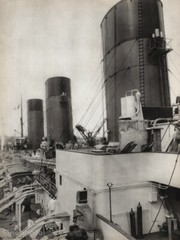 1920s Original Emmanuel Sougez Ocean Cruise Ship Liner Boat Nautical Photo Art
