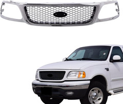 Replacement Parts Front Grille Grill Assembly with Chrome Shell with Black Honey