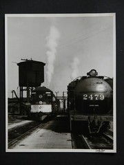 Southern Pacific Engine #4199 #2479 Locomotive Photograph Vtg 50s Railway STOP