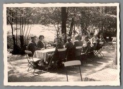 4 photos company outing 1957 Auermühle Ratingen collection vintage F1282