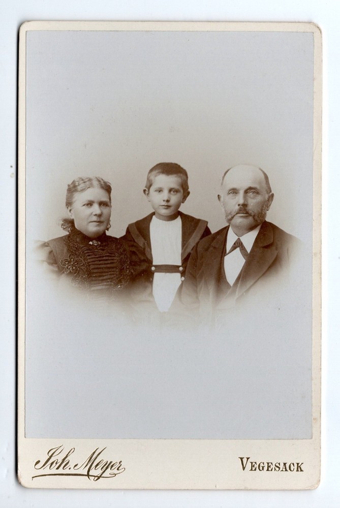 Cabinet Photo Circa 1900 Family Studio Joh. Meyer Vegesack Bremen