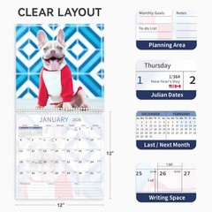Ospelelf 2026-2027 Wall Calendar 12″X12″, 18 Months Hanging Calender, Spiral …