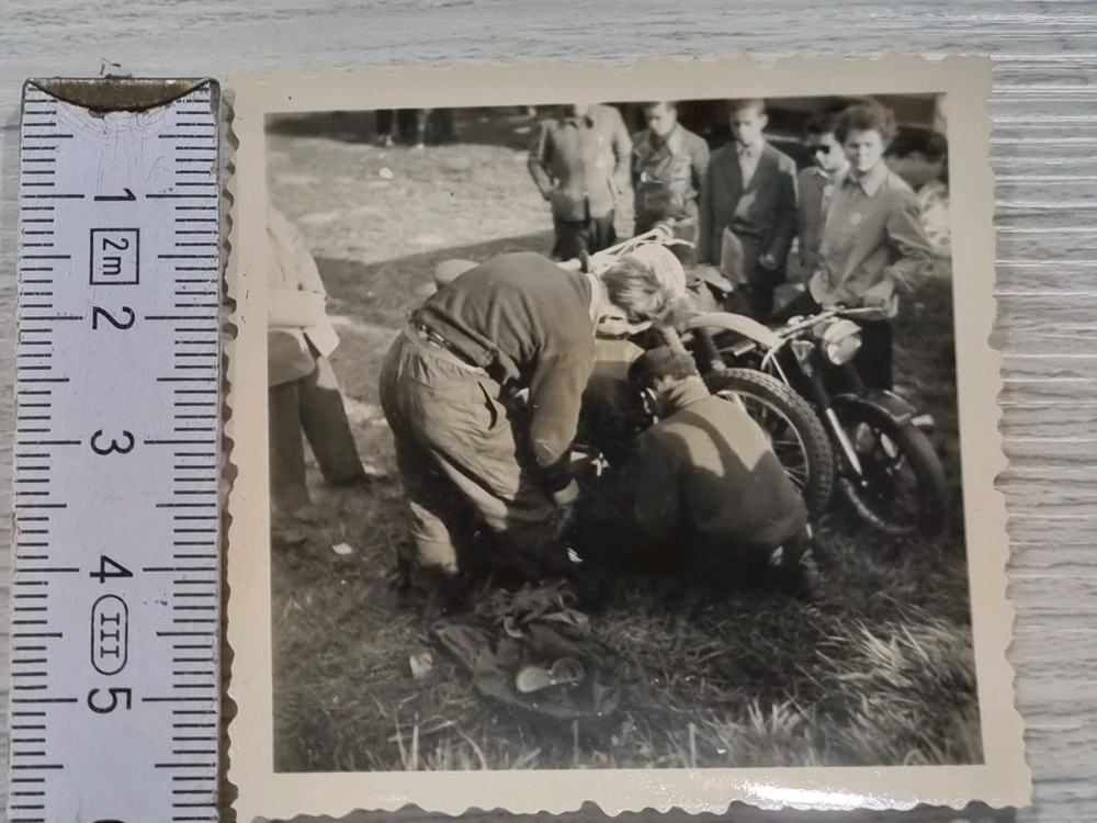 Motocross Track, Race, Repair Pößneck, Thuringia GDR – 1950s (T)