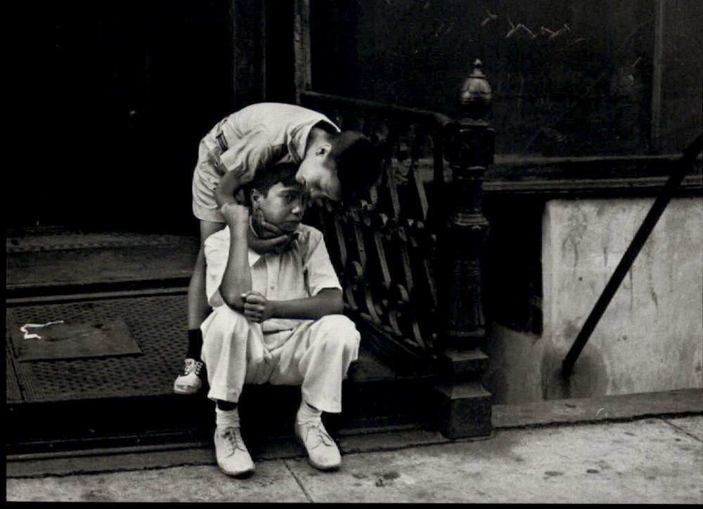 1940 1980s Original Helen Levitt New York City Street Boys On Stoop Art Photo