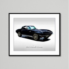 Classic Cars – 1963 Chevrolet Corvette – Dark Blue – Muscle Car