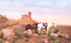 Linda Hanselman Monument Valley Lithograph 20/250 10 1/2 x 17″