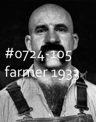 VINTAGE MALE PORTRAIT #0724-105 -farmer 1933- free shipping usa