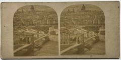France Paris Panorama Bridge Of Reform Photo C1858 Stereo Vintage Album