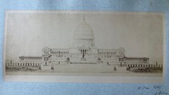 Rare Large Photograph XIX Century Rome 1895 Signed Dry Stamp Photographer Lampue