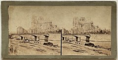 France Notre Dame De Paris Without The Spire c1858 Photo Stereo Album