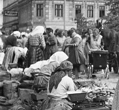 market scene, Vienna, Wien, Eduard PEZDIKA, vintage fine art negative! 1931, 193