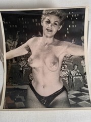 Vintage Burlesque Stripper Photo Topless Nightclub Promo Burly-Q