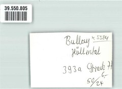 3950805 – 5584 Bullay Hoellental Town Handwritten